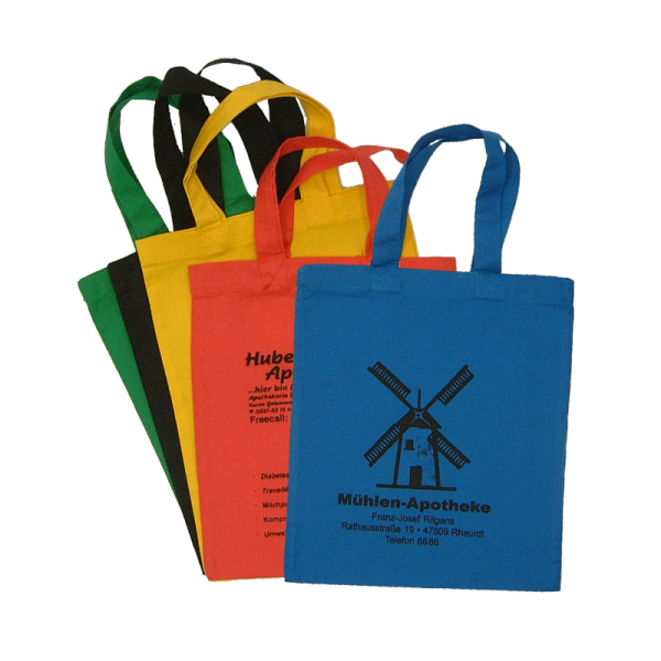 Baumwolltasche FARBIG ca.22x26cm