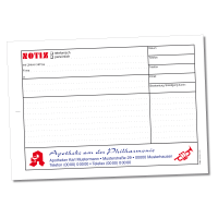 Telefon-Notizblock mit Firmendruck- A5 quer - 25 Blatt