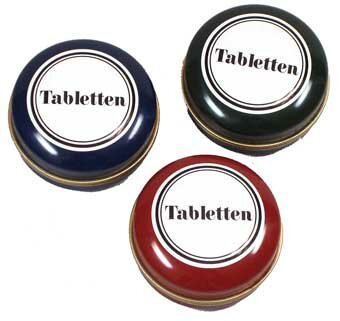 >Tabletten<-Pillendose in rot/grün sortiert